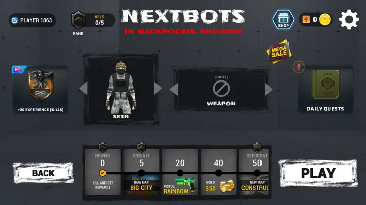 Nextbots In Backrooms Shooter android App screenshot 3